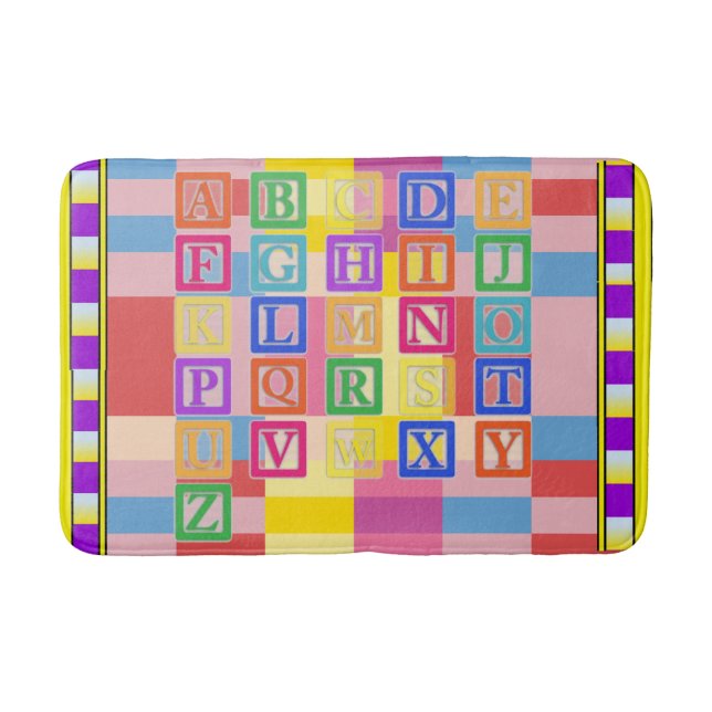 Blockbuchstaben Bath Mat Badematte (Vorderseite)