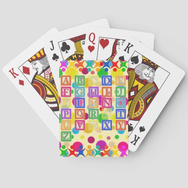 Blockbuchstaben Spielkarten (Rückseite)