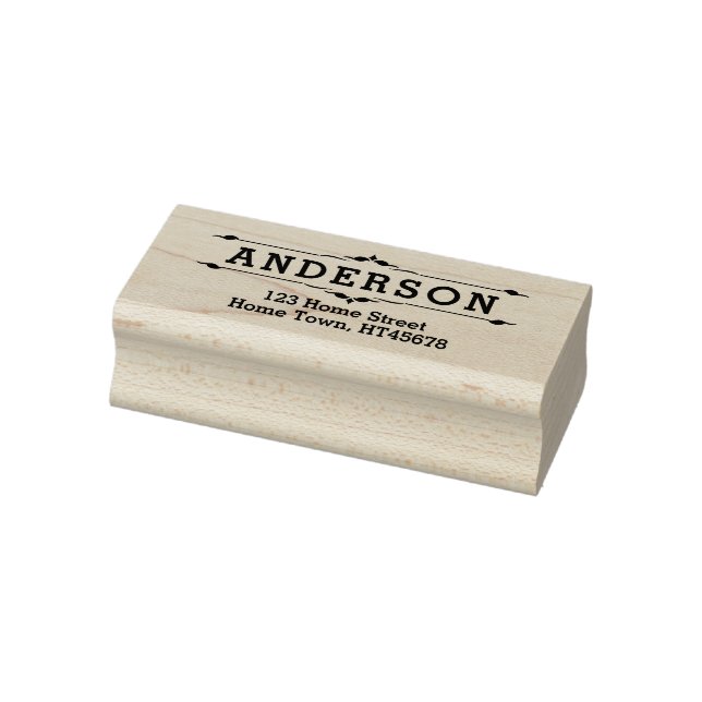 Blockbuchstaben Zierende Rücksendeadresse Gummistempel (Stempel)