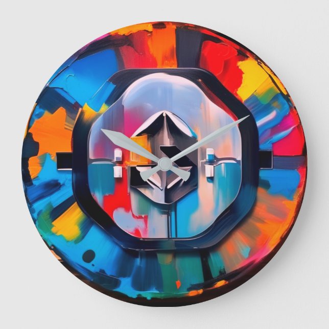 blockchain bitcoin porte-monnaie murale Horloge (Recto)