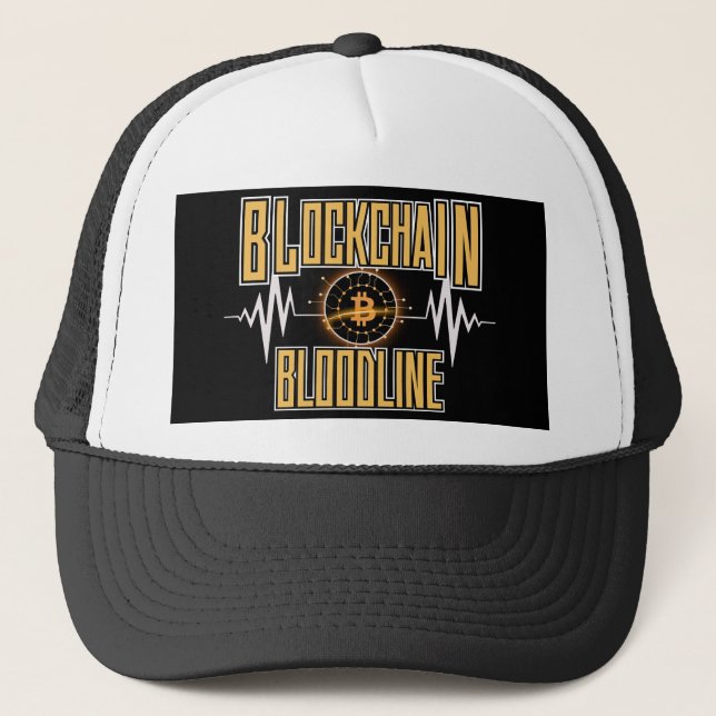 Blockchain Bloodline™ Crowned Coded Crypto Culture Truckerkappe (Vorderseite)