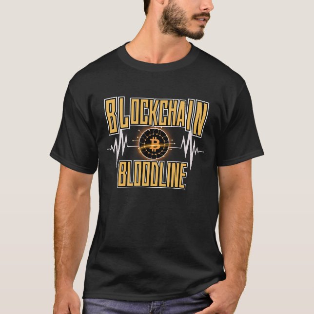 Blockchain Bloodline™ Legacy-codierte Kryptokultur T-Shirt (Vorderseite)