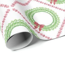 Blockdruck-Blumenkranz-Geschenkpapier Geschenkpapier