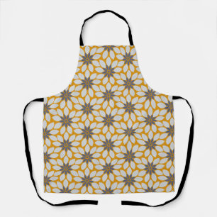 Blockdruck Tile Blume Sonnige gelbe Hintergrundfar Schürze