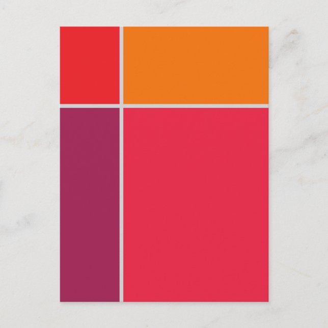 Blöcke 2 Geometrische Postkarte (Vorderseite)