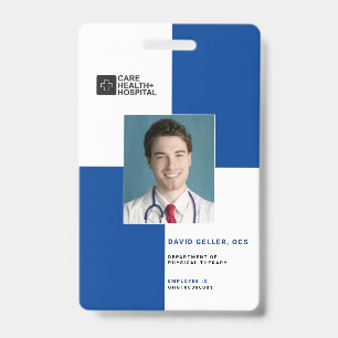 Blöcke Medizinisches Personal ID + Barcode Verti Ausweis