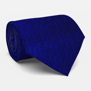 Blocked Royal Blue Necktie Krawatte