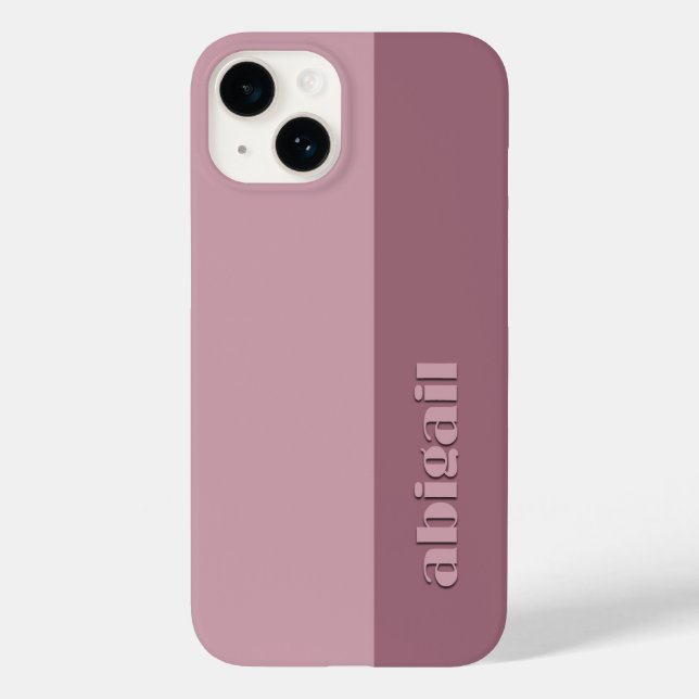 Blockfarben mit Personalisierung Case-Mate iPhone 14 Hülle (Rückseite)