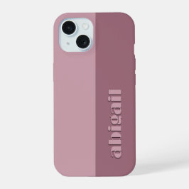 Blockfarben mit Personalisierung iPhone 15 Hülle