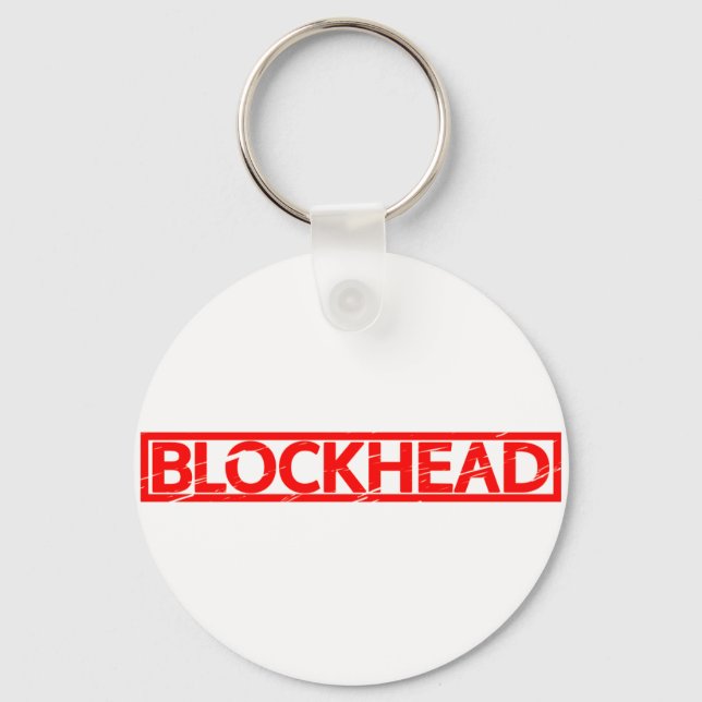 Blockhead-Briefmarke Schlüsselanhänger (Vorderseite)