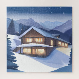 Blockhütte in den Bergen