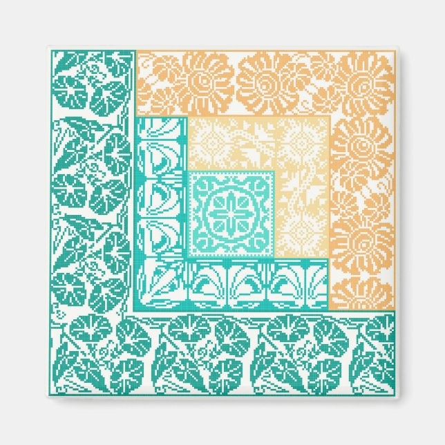 Blockhütte Sommer Magnet (Vorne)