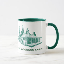 Blockhütte Woods Custom Text Tasse