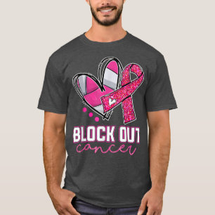 Blockieren des Brustkrebs eines Krebsvolleyballers T-Shirt
