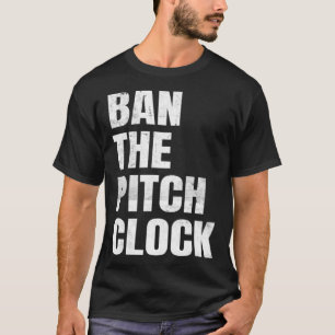 Blockieren Sie die Pitch-Uhr im Baseball T-Shirt