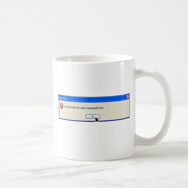 Blockierender Fehler-lustige Computer-Mitteilung Kaffeetasse (Rechts)