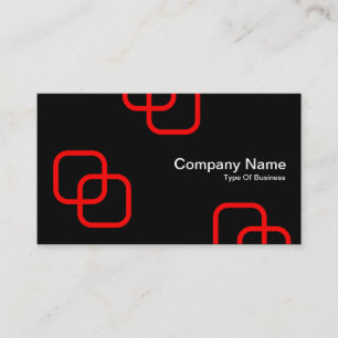 Blockierquadrate - rot auf schwarz visitenkarte