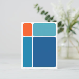 Blockiert abstrakte Design-Postkarte Postkarte