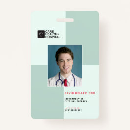 Blockiert medizinisches Personal ID + Strichcode|  Ausweis