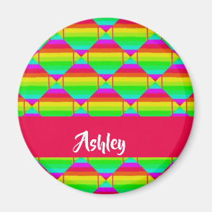 Blockierte, helle Regenbogenformen Magnet