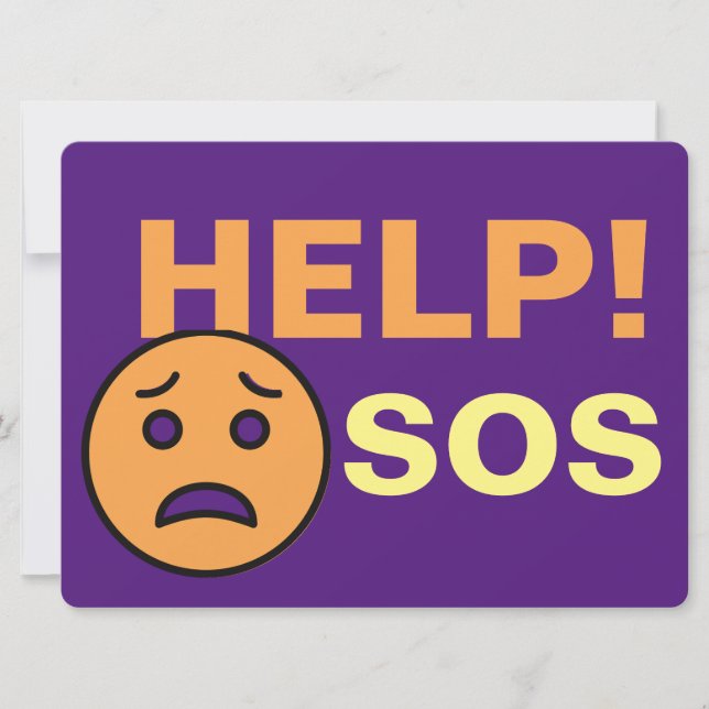 blockierte Straße, Hilfe Autozeichen Feiertagskarte (Vorderseite)