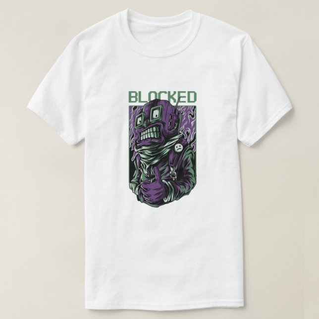Blockierter Bot T-Shirt (Design vorne)
