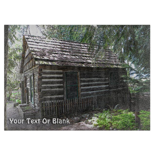 Blockkabine Schneidebrett (Vorderseite)