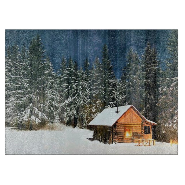 Blockkabine Schneidebrett (Vorderseite)