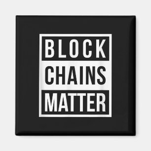 Blockketten - Funny Blockchain - Krypto-Geschenk Magnet