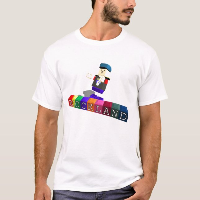 Blockland org. Weißes T-Shirt (Vorderseite)