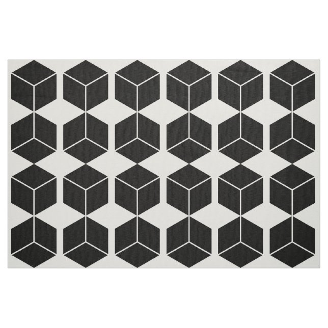Blockmuster - Schwarz auf Weiß Stoff (Fat Quarter (45,7 x 55,9 cm))