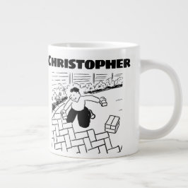 Blockpaarung oder Blockpaver-Ebene mit Namen Jumbo-Tasse