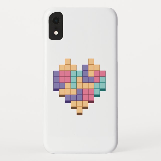 Blockspiel Herzschrittstil Case-Mate iPhone Hülle (Rückseite)