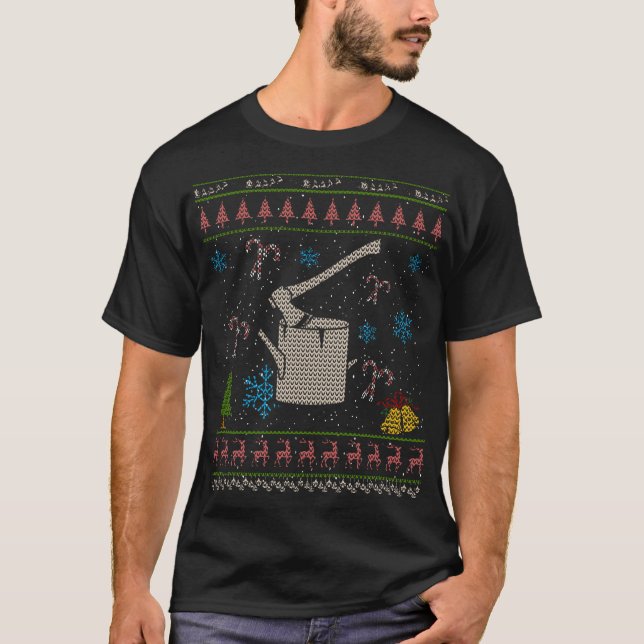 Blockwinde-Holzfäller-Weihnachtshässliche T-Shirt (Vorderseite)