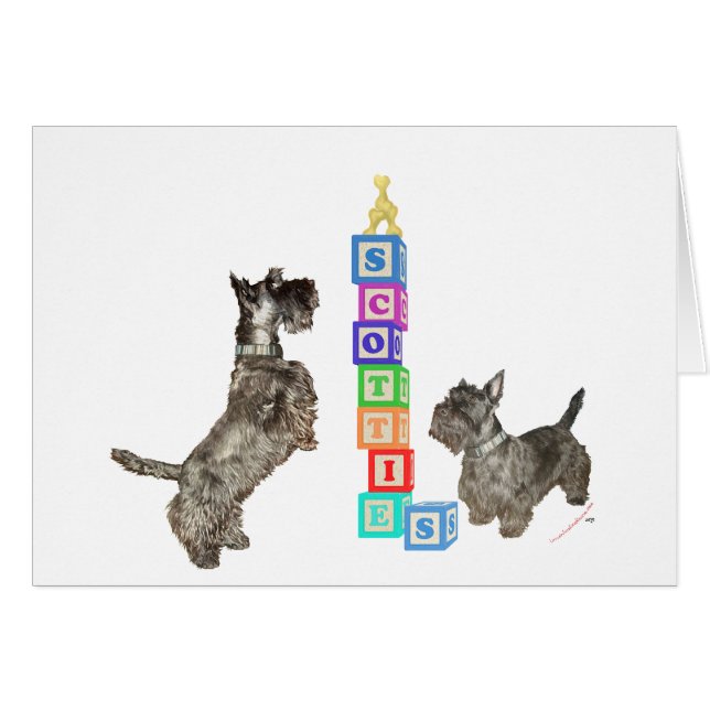 Blocs Alphabetiques Terriers Écossais (Devant horizontal)