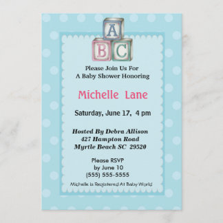 Blocs bébé garçon douche Invitation
