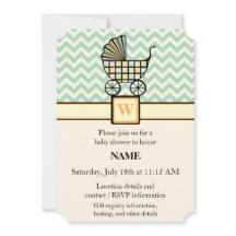 Blocs de bébé Baby shower de poussette Invitation