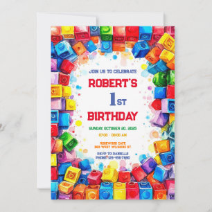 Blocs de construction Invitation d'anniversaire, b