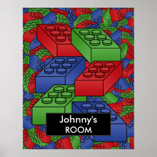 Blocs de construction Poster pour la chambre d'un 