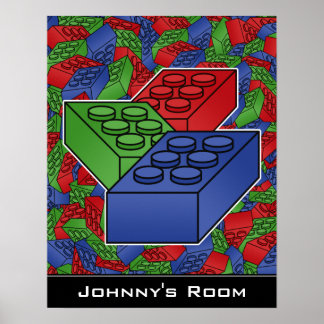 Blocs de construction Poster pour la chambre d'un 