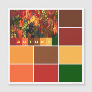 Blocs de couleurs d'automne Carte magnétique