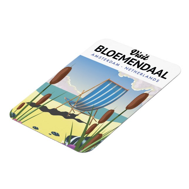 Bloemendaal Amsterdam Travel Poster Magnet (Linke Seite)