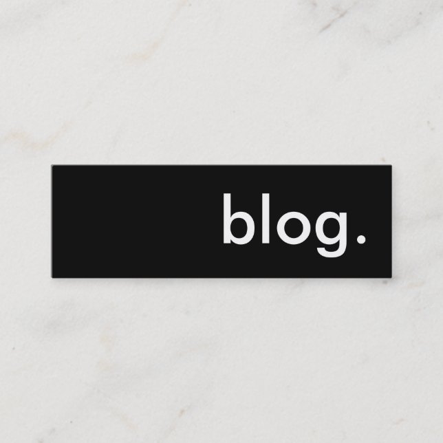 Blog. Mini Visitenkarte (Vorderseite)