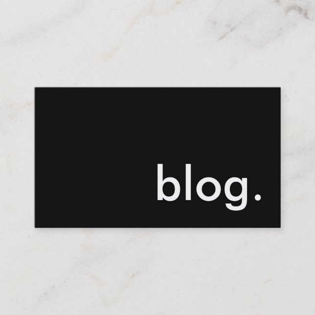 Blog. Visitenkarte (Vorderseite)