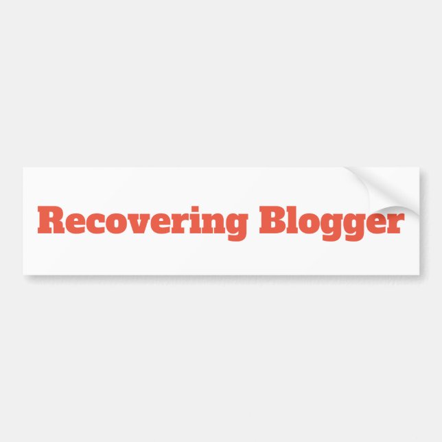 Blogger Bumper Sticker (Devant)
