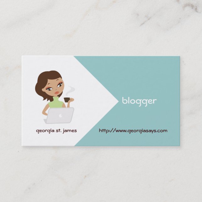 Blogger Business Cards Visitenkarte (Vorderseite)