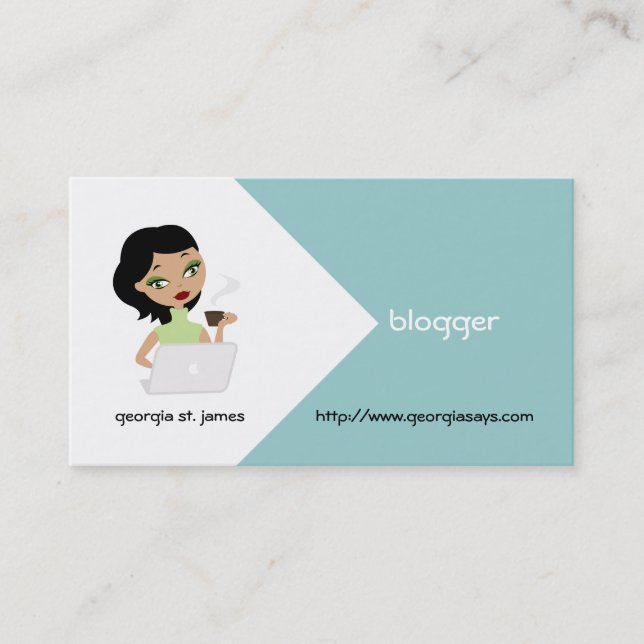 Blogger Business Cards Visitenkarte (Vorderseite)