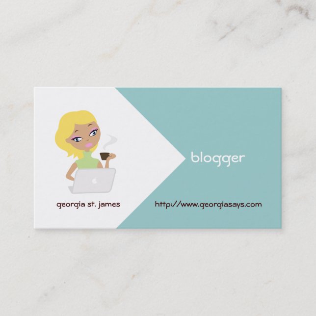Blogger Business Cards Visitenkarte (Vorderseite)