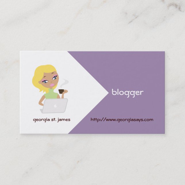 Blogger Business Cards Visitenkarte (Vorderseite)