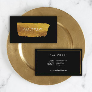Blogger Elegante Imitate Gold und Black Social Med Visitenkarte